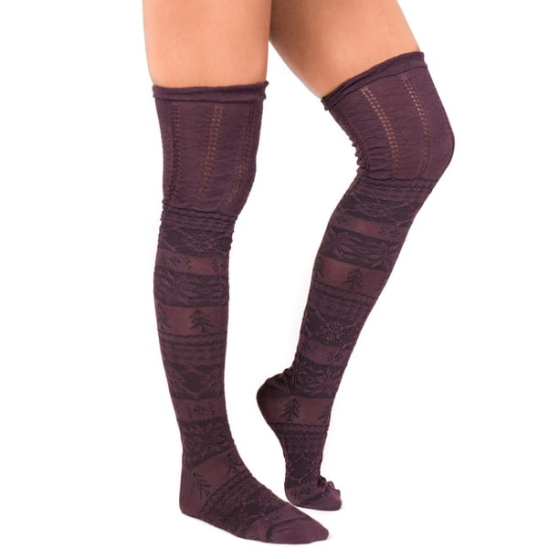 Muk Luks Womens Microfiber Over-The-Knee Socks 3-Pack Muk Luks Womens Microfiber Over-The-Knee Socks 3-Pack